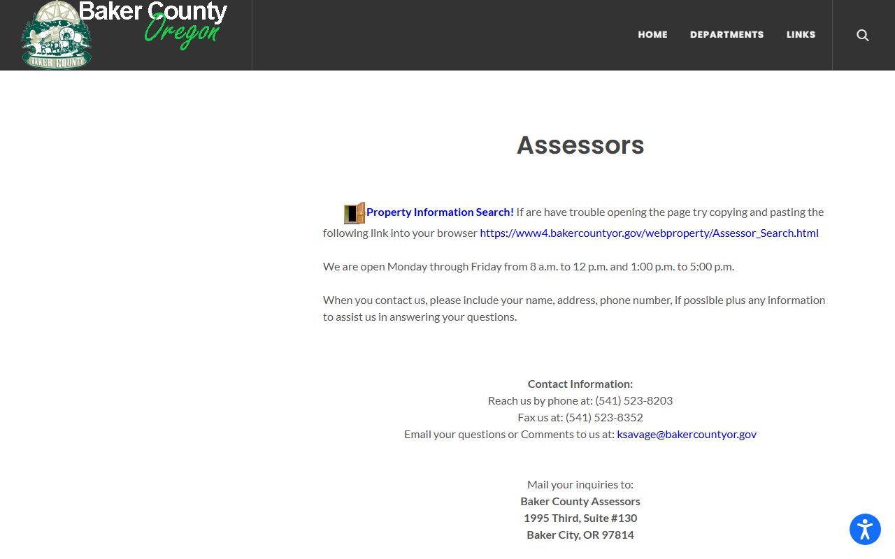 Baker County property records assessor website