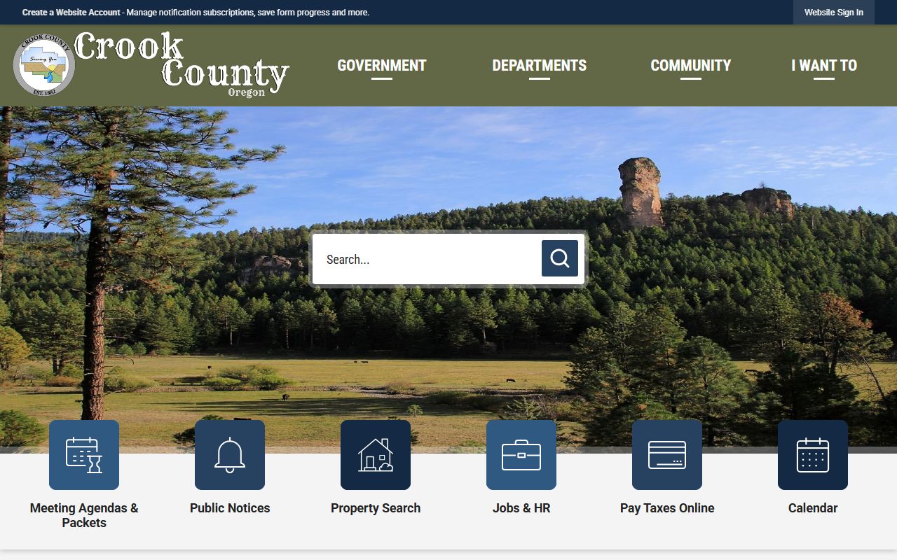 Crook County property records assessor website