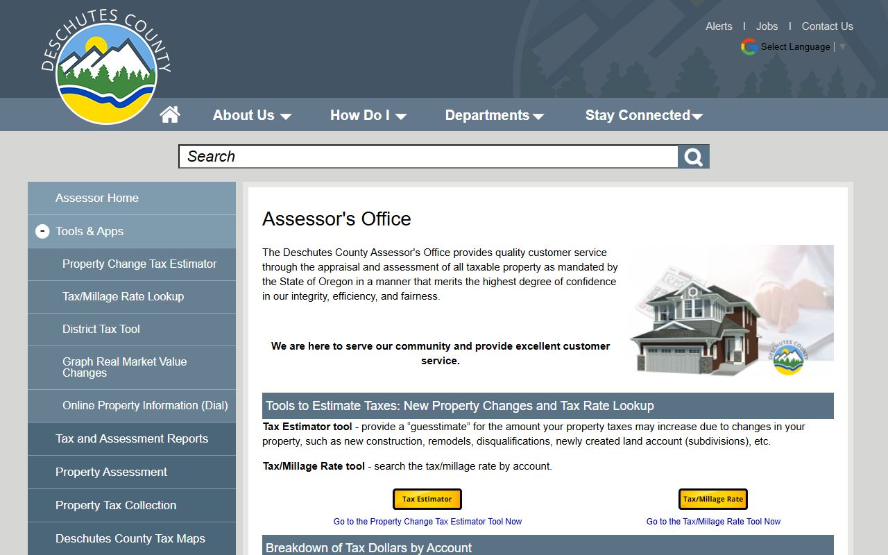 Deschutes County property records assessor website