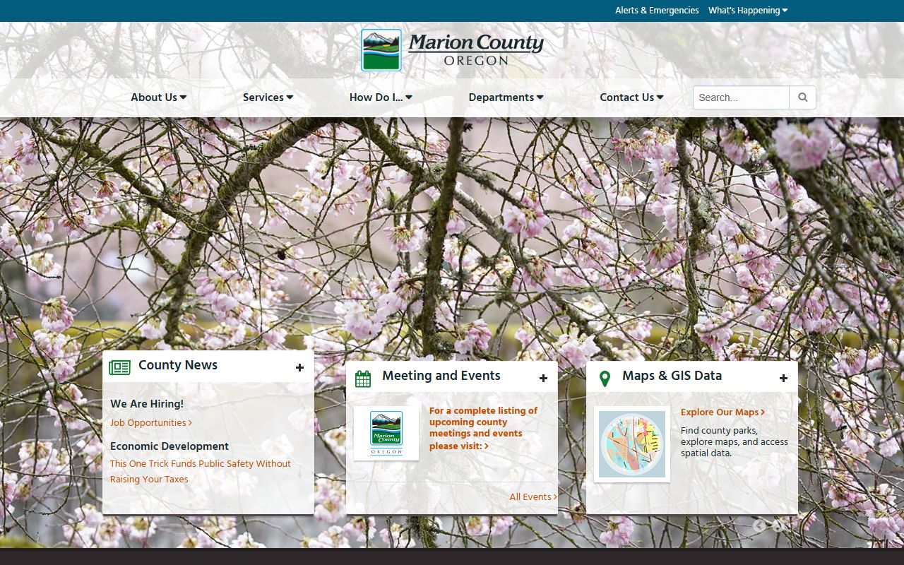 Marion County government website for property records in Salem Oregon