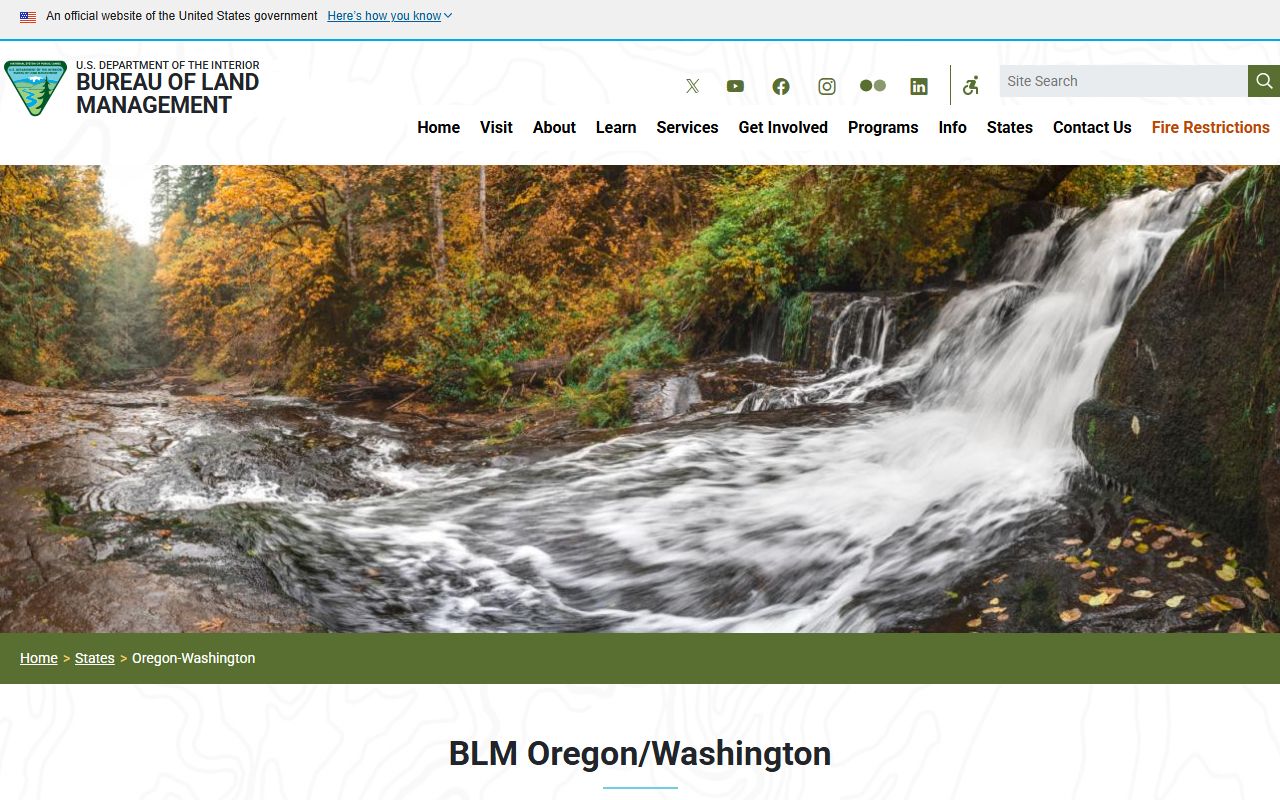 BLM Oregon Washington federal property records